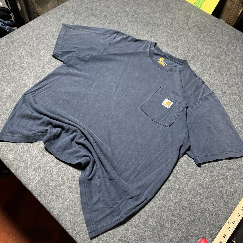 Carhartt Faded and Distressed Mens Pocket Shirt Size‎ M Grunge Goth Utility Work